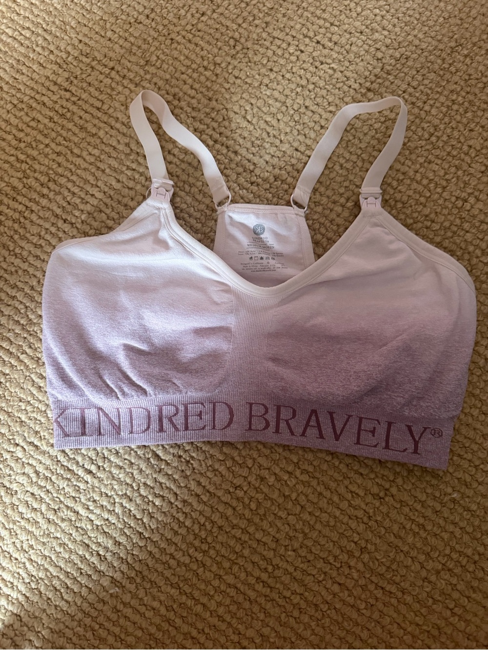 Kindred Bravely Pink Lavender Ombre Nursing Bra
